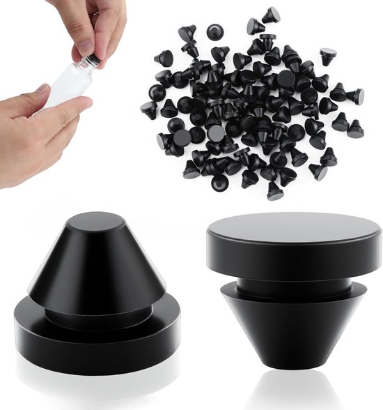 Rubberen stoppen - Siliconen doppen - Afsluiten van gaten - Waterdichte afdichting - 9-10 mm - Zwart van Merkloos