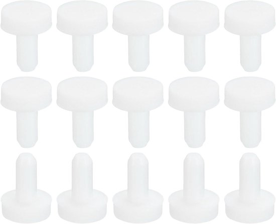 Rubberen Stopper - Dop voor Gat - Afsluiten Leidingen - Zacht Flexibel Materiaal - 3 mm Gat - Wit