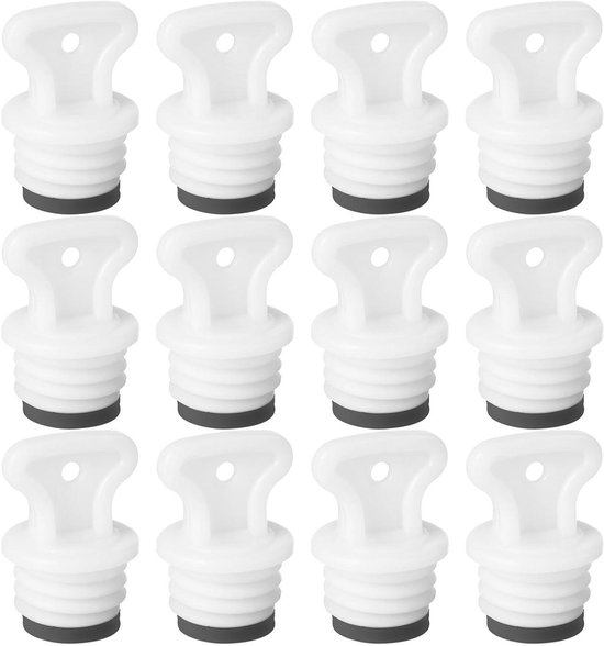 Rubberen Stopper - Kruiken Deksels - Warmte Vasthouden - Lekvrije Afsluiting - 12 Stuks - Wit van Merkloos