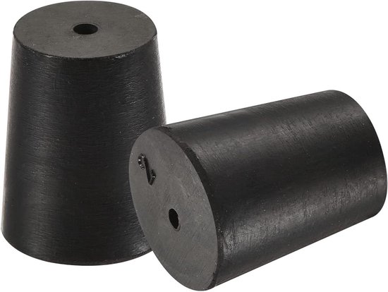 Rubberen Taps Toelopende Stop - Laboratoriumstop Met Gat - Afsluiten Van Gaten - Duurzaam Rubber Materiaal - 16mm tot 20mm