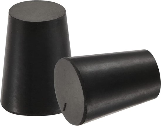 Rubberen Tapse Stoppen - Laboratorium Pluggen - Gaten Afdichten - Duurzaam Materiaal - 5 Stuks 14-19mm - Zwart