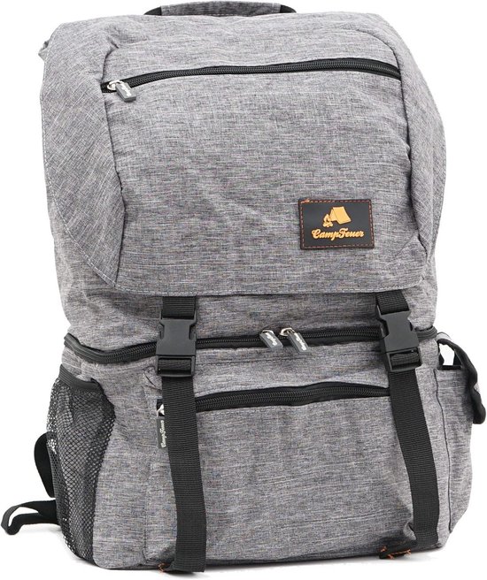 Rugzak met koelvak en isolatietas grijs 20 liter voor BBQ camping strand outdoor-activiteiten Koelrugtas
