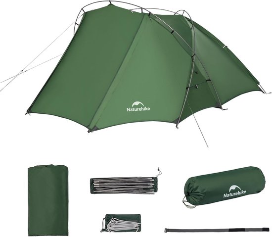 Ruime 2-persoons lichtgewicht tent - Waterdicht en winddicht voor avontuurlijke kampeerders van Merkloos