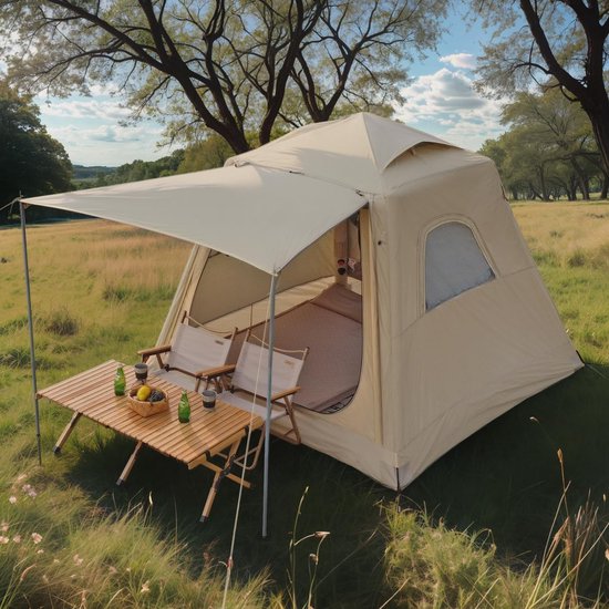 Ruime opblaasbare tent voor 4 personen - waterdicht en snel op te zetten van Quechua