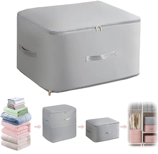 Ruimtebesparende Opbergzak voor Duvet en Kleding, Zelfcompressie Organizer 54x42x30 cm