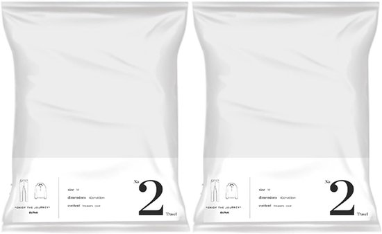 Ruimtebesparende Zakken - Compressiezakken Reizen - Efficiënt Opbergen - Geen Pomp Nodig - Maat M - Grijs