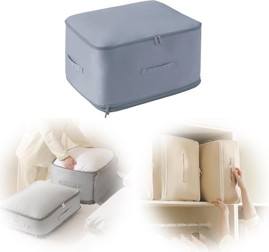 Ruimtebesparende zelfcompressie-organizer voor beddengoed en donskleding - XL van Merkloos