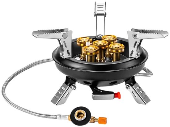 Rumi Camping Gasfornuis- Eurocatch Outdoor - Kooktoestel op Gas - Gas Stove - Camping Kooktoestel - Gaspit - Gasfornuis - Gasstel - Cooker - Draagkoffer van Rumi