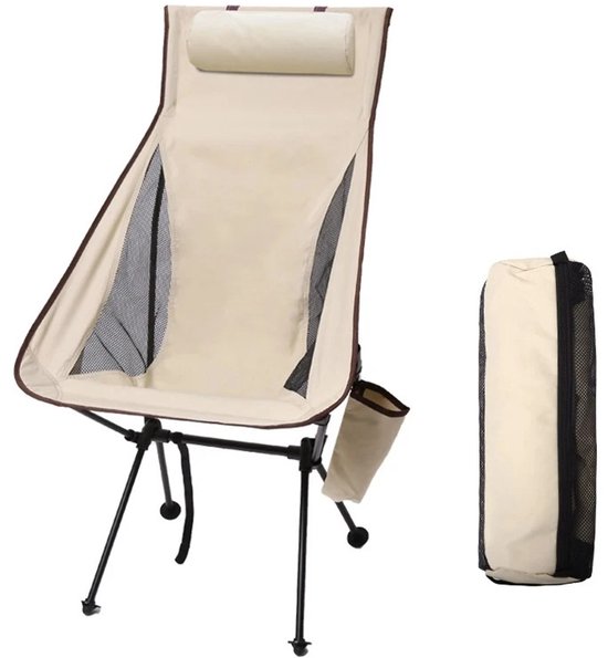 Rumi Campingstoel - vouwstoel 7 standen - Comfortabele Kampeerstoel - Ligstand - Inklapbare stoel - Klapstoel - Zwart vouwstoel - vouwstoel 120 kg draagvermogen - Aluminium frame met duurzame stof - Sterke vouwstoel