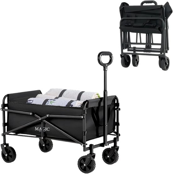 Rumi Outdoor Bolderkar - Opvouwbaar bolderkar - Max laadvermogen 80 KG bolderkar - zwart bolderkar van Rumi Outdoor