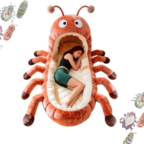 Rups Slaapzak - Pluche Cocon - Gezellig Ontspannen - Full Body Ontwerp - One Size - A