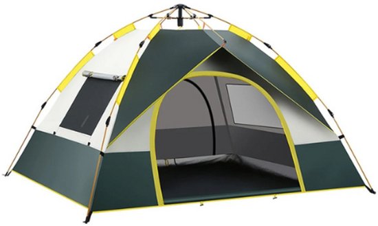 Rustive Kampeertent - Voor 3-4 Personen - Tent - Koepeltent - Kampeeruitrusting - Winddicht - Waterdicht - 210x200x135cm van Rustive