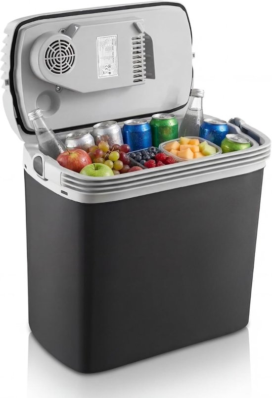 RUX® Elektrische koelbox 12 en 230 volt - Elektrische koelbox - Koelbox - Grijs - 25cm x 40cm x 40cm van Merkloos