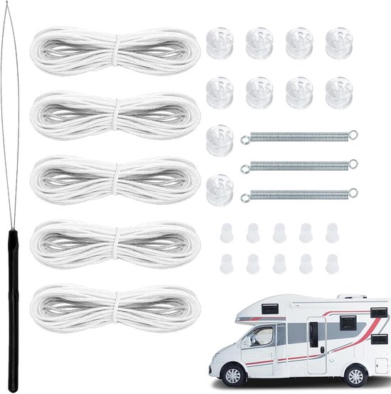 RV Zonnescherm Reparatieset - Rolgordijn Reparatie - Zonwering Repareren - Universeel Nylon Materiaal - 19.4 x 11.7 x 2.3 cm