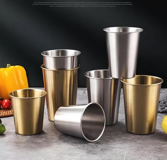 RVS Pint Cups 500ML - Duurzame en Shatterproof Drinkbekers voor Kamperen en Buitengebruik