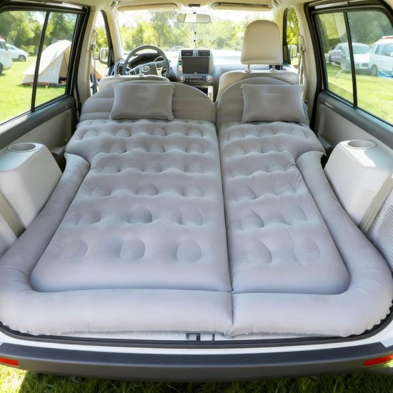RWB® Auto Matras - Auto Luchtbed - Opblaasbed Auto - 170 x 130 x 12 - met Luchtpomp van Merkloos