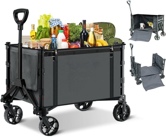 RWB® Bolderkap Opvouwbaar Luchtbanden - Bolderkar - Bolderkar Opvouwbaar - 100 kg - Grijs - 31cm x 44cm x 19cm van RWB®