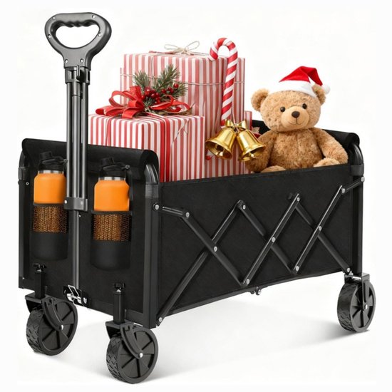 RWB® Bolderkap Opvouwbaar Luchtbanden - Bolderkar - Bolderkar Opvouwbaar - Zwart - ‎74cm x 44cm x 95 cm van RWB®