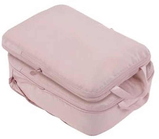 Ryoudavell - Compressie zakken reizen - Ruimtebesparende reisaccessoires - Reisopbergzakken kleding - ideaal voor reis, koffer, handbagage, weekendtas, rugzak, hotel, vakantie, zakenreis, kledingkast en lade – roze - 2 stuks, 36x26x10 cm