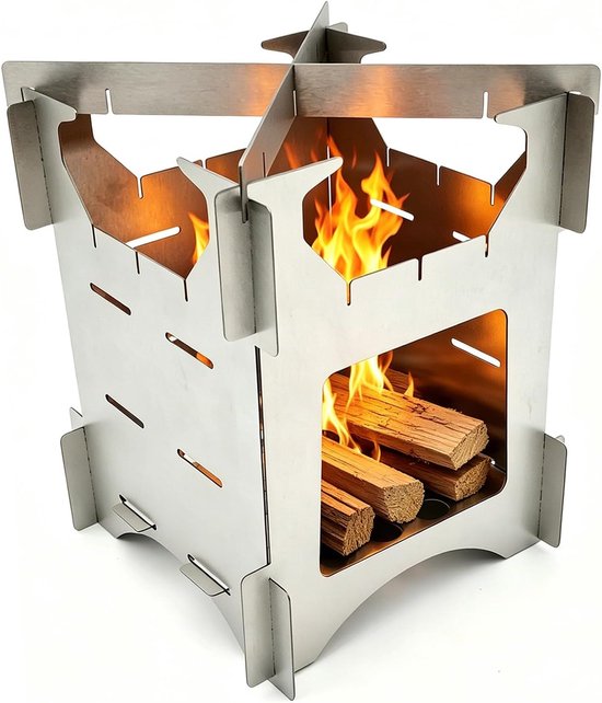 Ryoudavell - Draagbare Houtkachel Voor Kamperen - Camping Oven - Kampeer Kachel - Camping Accessoires