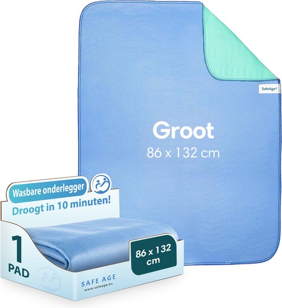 Safe Age® wasbare incontinentie onderleggers voor volwassenen, huisdieren en kinderen - matrasbeschermer - anti slip - Groot van Safe Age®