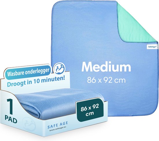 Safe Age® wasbare incontinentie onderleggers voor volwassenen, huisdieren en kinderen - matrasbeschermer - Medium van Safe Age®
