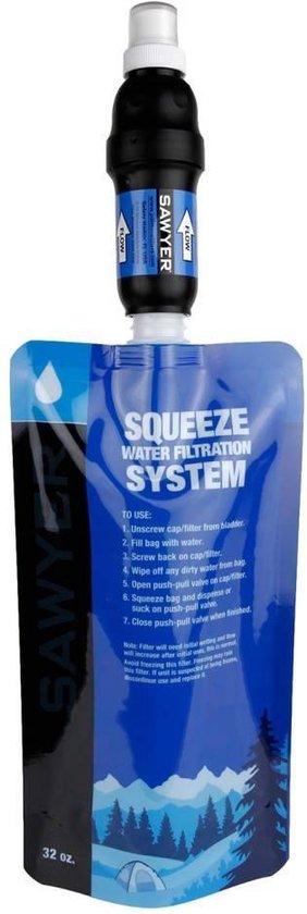 Sawyer Waterfilter Point One Squeeze SP129 - Filtert 3.7 Miljoen Liter Water van Sawyer