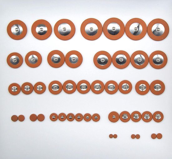 Saxofoon Demper Set - Reserve Pads - Instrument Reparatie - 47 Delig Universeel - Standaard Maten - Zwart van Merkloos