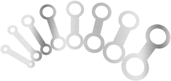 Saxofoon Reparatie Kit - Bladmuziek Gereedschap - Saxofoon Onderhoud - 8 Delige Set - 15 cm - Zilver van Merkloos