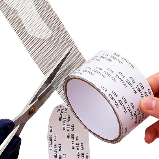 Schermreparatie Tape - Hordeur Reparatie - Gaten Dichten - Sterk Zelfklevend - Op Maat Te Knippen - Zwart