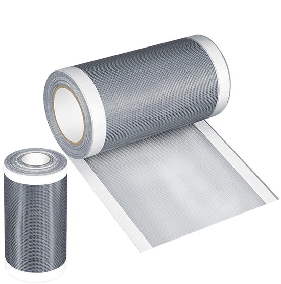 Schermreparatie Tape - Horrenplakker Raamreparatie - Gaten Dichten - Waterdicht Langdurig - 12 cm x 5 m - Grijs