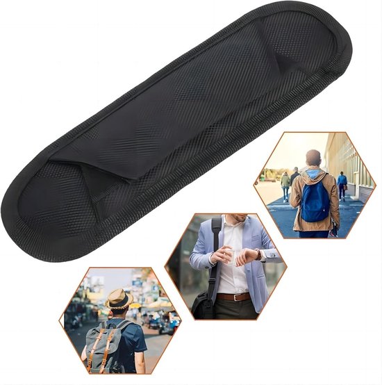 Schouderkussen - Schouderkussen Tas - Antislip - Zachte Kussen - Schouderriem Kussens Voor Reis Tas - Gitaarriemen - Camera (Zwart)
