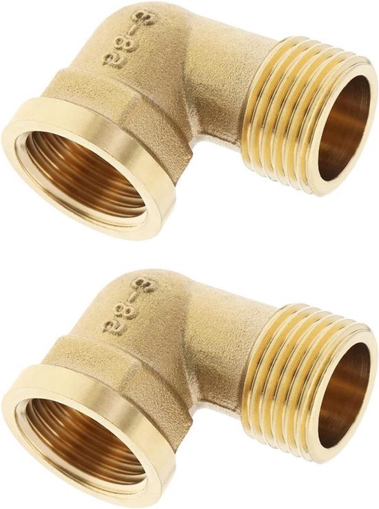 Schroefdraad Elleboog BSP Koppeling 90 Graden 1/2 Duim Vrouwelijke Mannelijke Messing Fittingsadapter - Druk 8 Bar - Temperatuur+80°C
