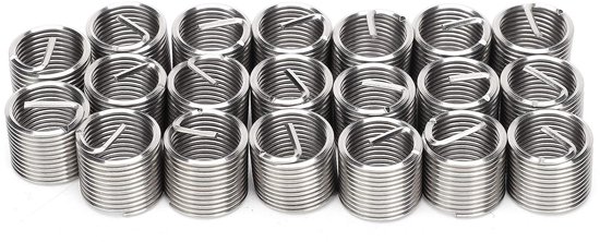 Schroefdraadbeschermer M12 x 1,25, 20 Stuks, SUS304 Roestvrijstaal, Draadreparatie-moer voor Auto's, 1.5D Lengte