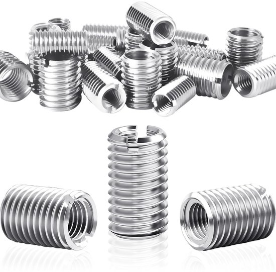 Schroefdraadinzet M6 op M4 x 15mm, 24 stuks schroefdraadadapter m6 m4, roestvrijstalen schroefdraadhat, adapter voor schroefverbindingen, verloophuls m6 op m4, adapter m4 op m6, reparatie
