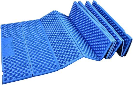 Schuim Camping Mat - Opvouwbare Slaapmat Strandmat - Outdoor Kamperen - Eicel Vorm Comfort - 175 x 57 cm - Blauw van Merkloos