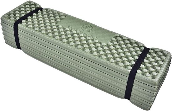 Schuim Isomat - Kampeermat Vloermat - Outdoor Slapen - Waterdicht XPE Materiaal - 192 x 56 cm - Zwart Groen