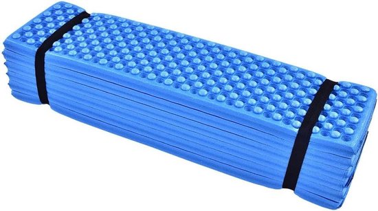 Schuim Slaapmat - Kampeer Matras - Outdoor Kamperen - Eicel Comfort Vorm - 57 x 155 x 13 cm - Blauw