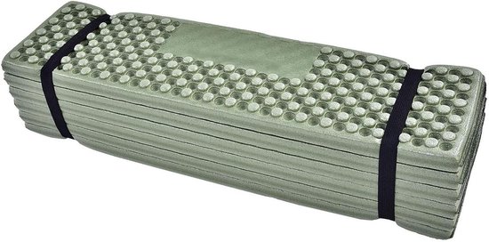 Schuimkampeer mat - Opvouwbaar slaapkleed - Buiten slapen - Eicel comfort technologie - 185 x 55 cm - Legergroen