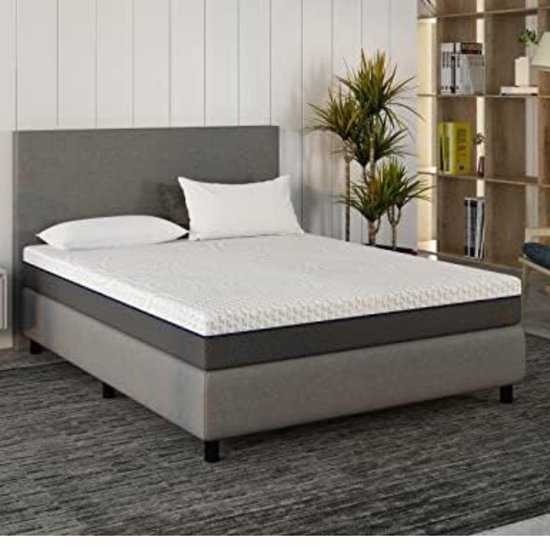 Schuimmatras - 18 cm Cool Gel-Geheugenschuim - 2-in-2 Veelkleurig 90 x 200 x 18 cm van Merkloos