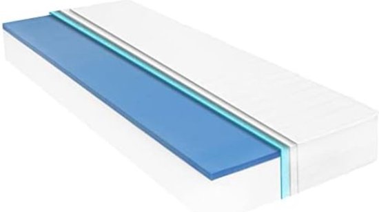 Schuimmatras - 80 x 200 x 18 cm - Wit - 9,2kg van Merkloos