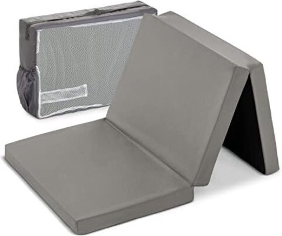 Schuimmatras - Campingmatras -60 x 120 cm, 6 cm dik - Grijs van Campafox