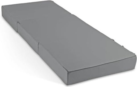 Schuimmatras - Campingmatras - Enkel - Grijs - Volwassenen (75 x 195 x 15 cm) van Hannahline
