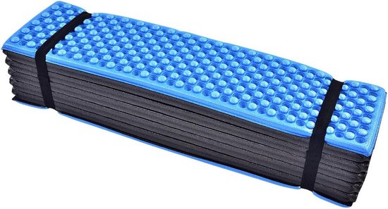 Schuimrubberen Mat - Vouwmat Slaapmat - Kamperen Buiten - Waterdicht XPE Materiaal - 192 x 56 cm - Blauw van Merkloos