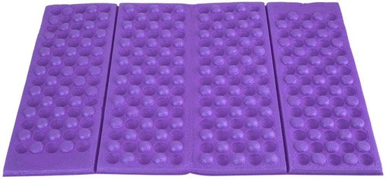Schuimstofmat, opvouwbare campingmat, schuimkussen, draagbaar, waterdicht, zitkussen voor camping, sportevenementen, wandelen, tuin (paars + staart)