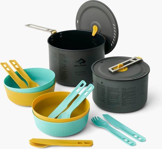 Sea to Summit - Frontier - Ultralight Cook Set - 2 Pannen - 4 Personen - 14 Pieces van Sea to Summit