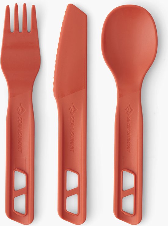 Sea to Summit - Passage Cutlery Set - [3 Piece] - Orange - Bestekset van Sea to Summit