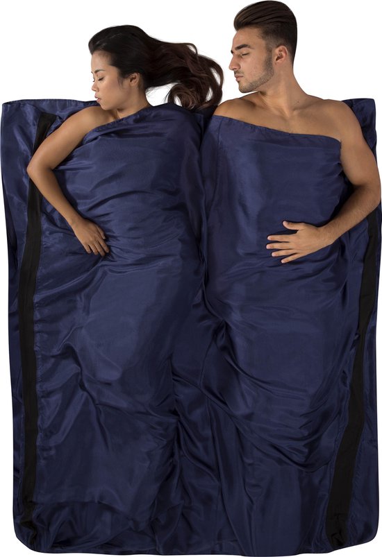 Sea to Summit Silk Stretch Liner Lakenzak - Zijde-lycra - Dubbel - Blauw