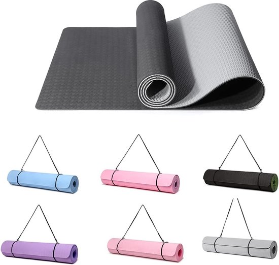 Selbro ® Comfortabele en Veilige Fitnessmat voor Yoga, Pilates en Meer met Draagriem 183 x 61 x 0.6 cm van Selbro
