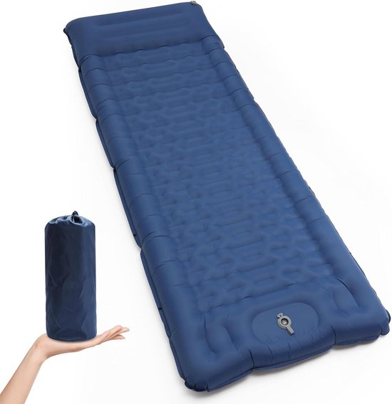 Self-Inflating Sleeping Mat 12 cm Ultralight Inflatable Mat with Integrated Pump - Waterproof Camping Air Bed for Camping Outdoor van RikkiTikki.